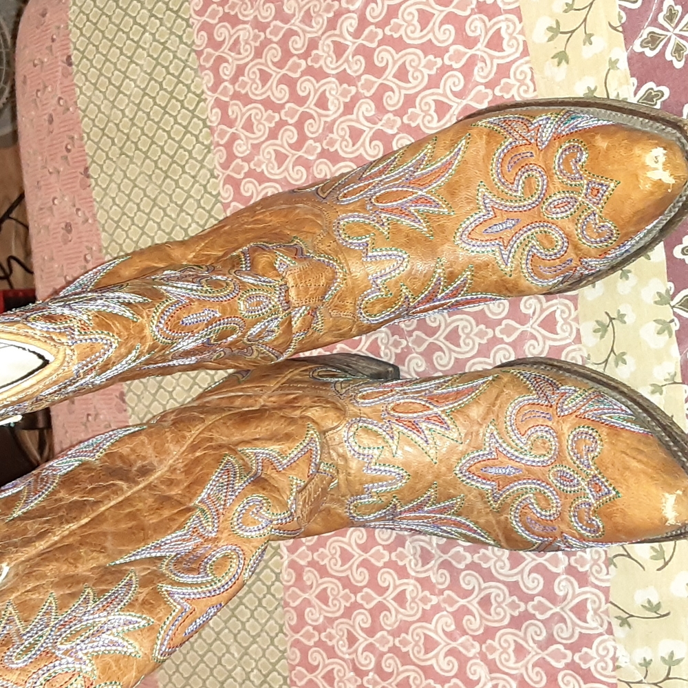 Lane Western boots  9 1/2 chestnut